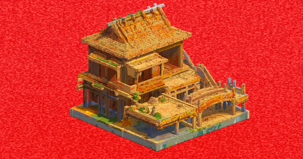 Bamboo House Zen Garden — Minecraft Build by ImpossibleBuilds