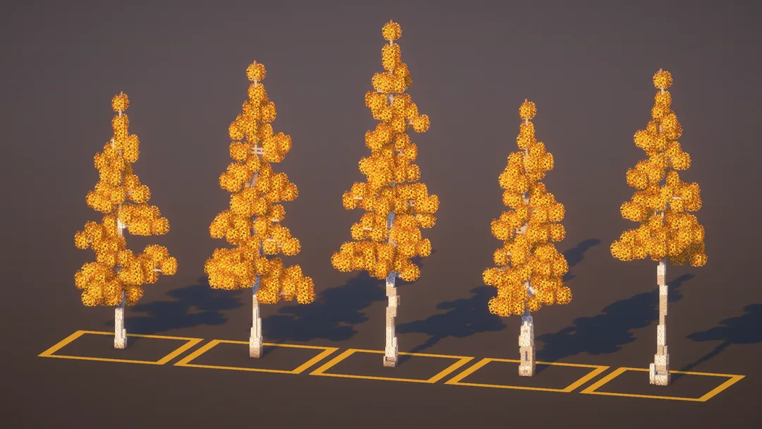 Custom Poplar Yellow Trees — Minecraft Build by MellowHat