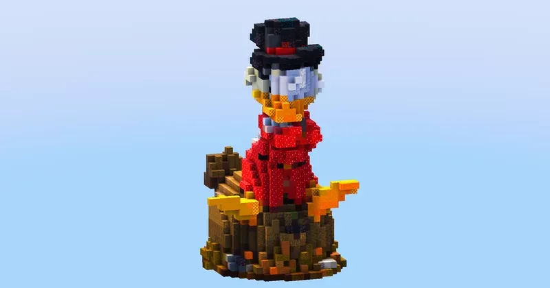 Uncle Scrooge from Disney Duck Tales — Minecraft Build by LeonisBuilds