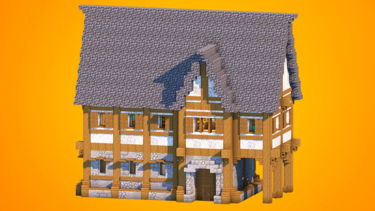 Medieval Townhouse & Carriage Pass | Fully Furnished Interior — Minecraft Build by RaekonBuilds