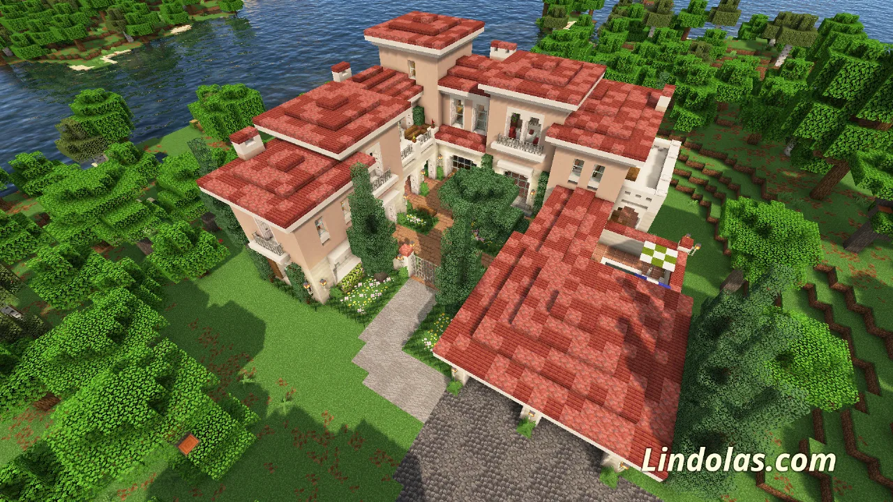 Minecraft Luxury Villa (Java/Bedrock) — Minecraft Build by Lindolas