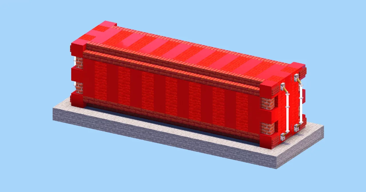 Red Container — Minecraft Build by LeonisBuilds