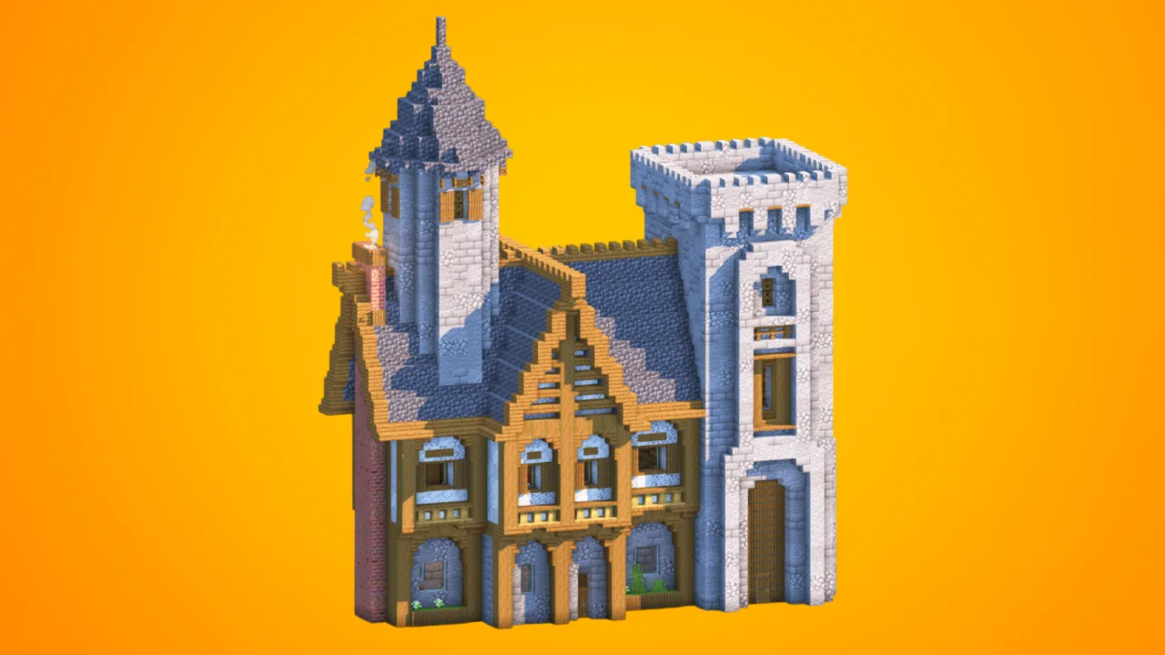 Medieval Twin Tower Castle & Keep | Fully Furnished Interior — Minecraft Build by RaekonBuilds