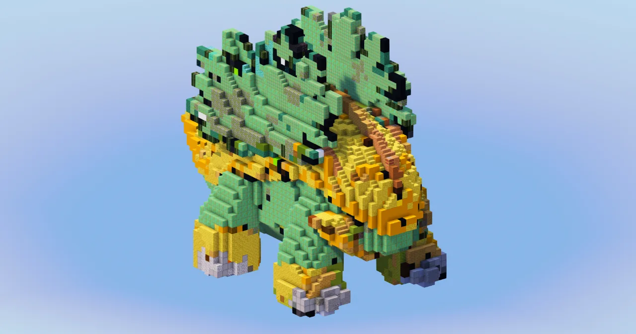 Grotle from Pokemon — Minecraft Build by LeonisBuilds