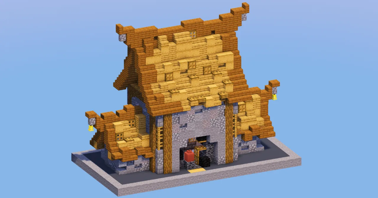 Oak Medieval Blacksmith House — Minecraft Build by LeonisBuilds