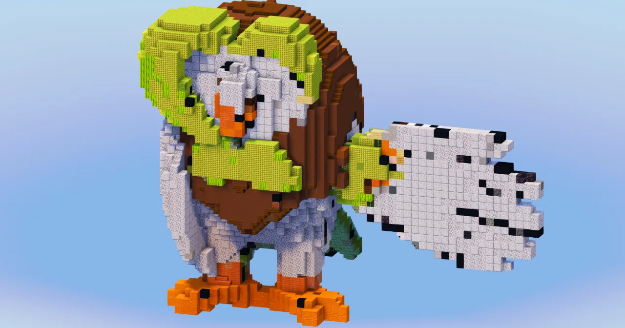 Dartrix from Pokemon — Minecraft Build by LeonisBuilds