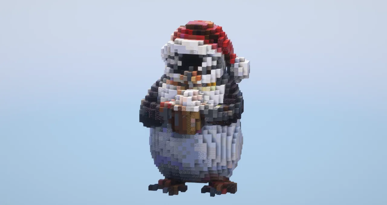 Christmas Penguin Small — Minecraft Build by LeonisBuilds