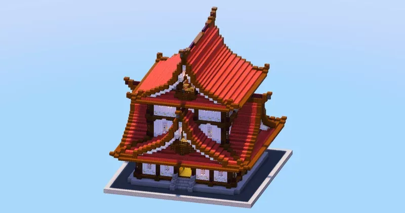 Japanese Temple Red Version — Minecraft Build by LeonisBuilds