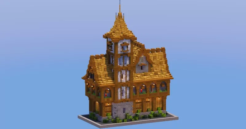 Medieval Town Hall Oak Version — Minecraft Build by LeonisBuilds