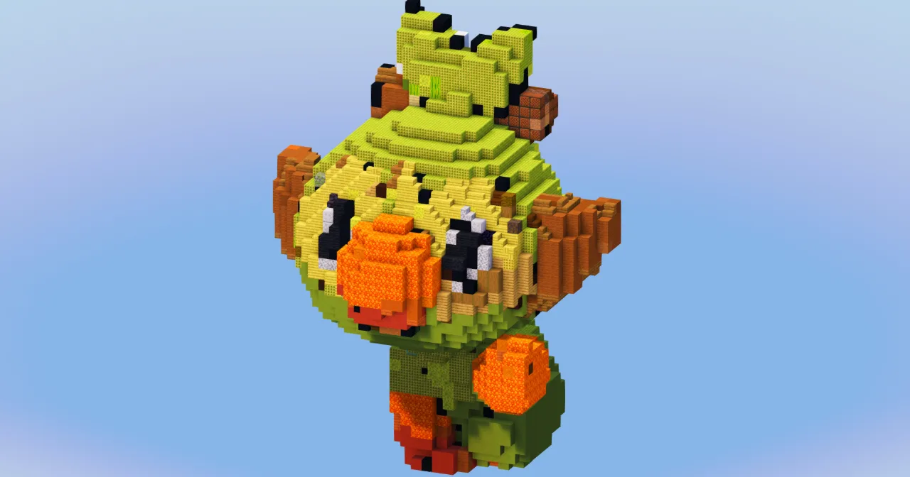 Grookey from Pokemon — Minecraft Build by LeonisBuilds