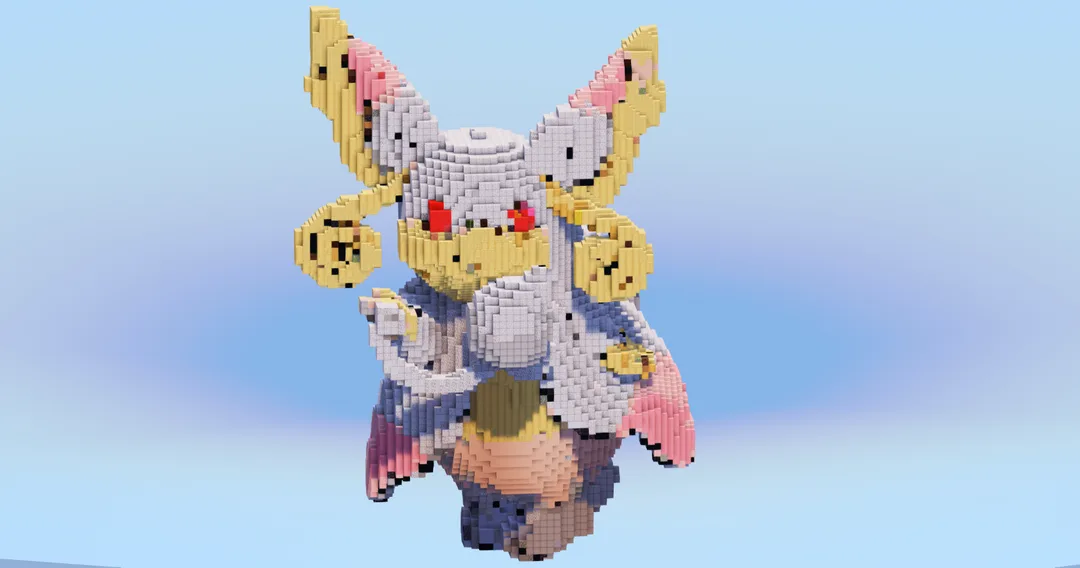 Mega Audino — Minecraft Build by LeonisBuilds