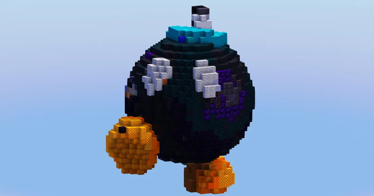 Bob Omb from Super Mario — Minecraft Build by LeonisBuilds