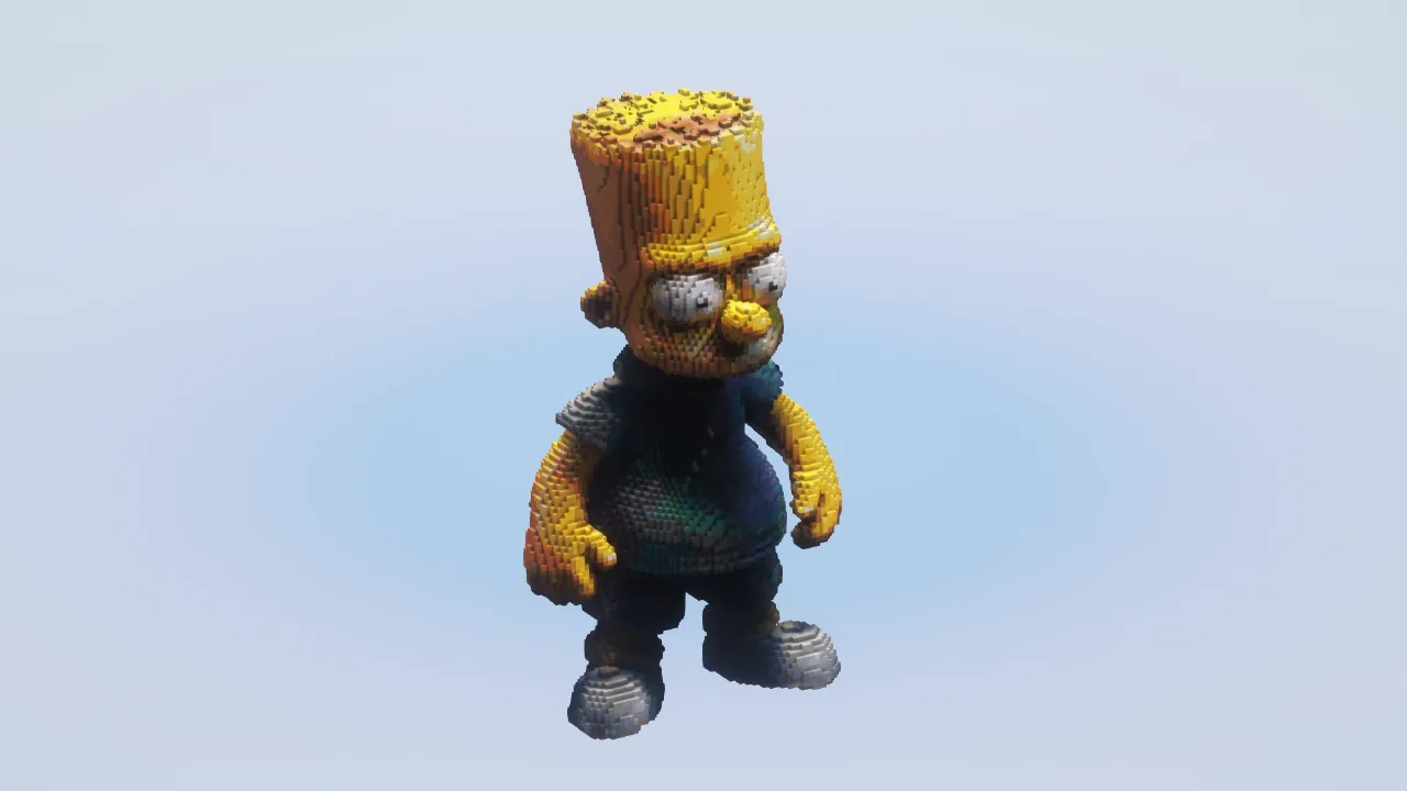 Bart Simpson — Minecraft Build by LeonisBuilds