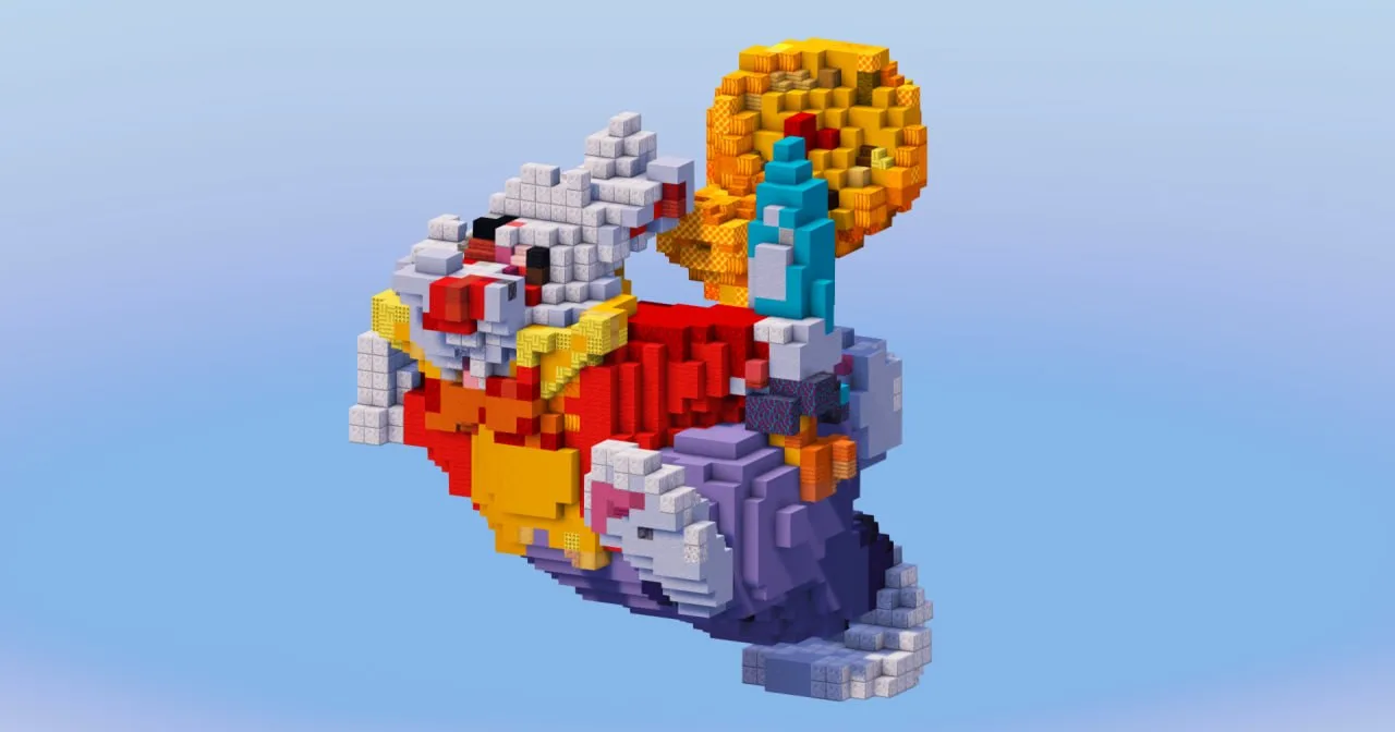 The White Rabbit from Disney Alice in Wonderland — Minecraft Build by LeonisBuilds