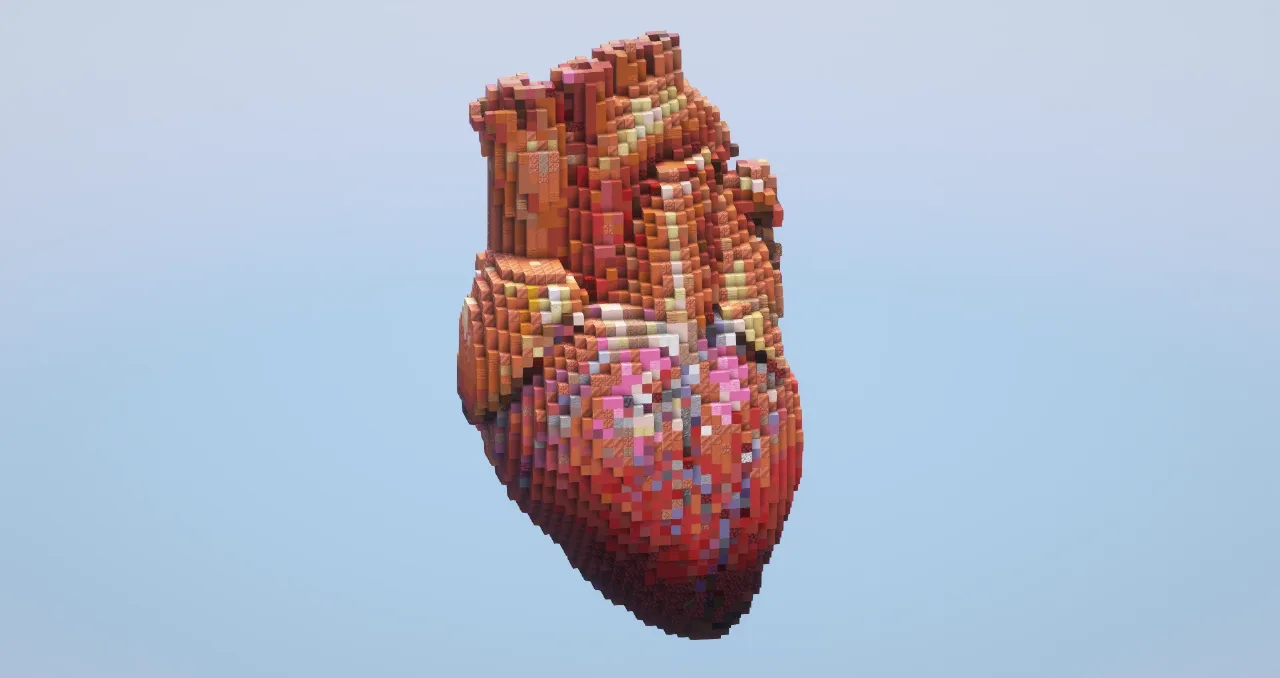 Human heart — Minecraft Build by LeonisBuilds
