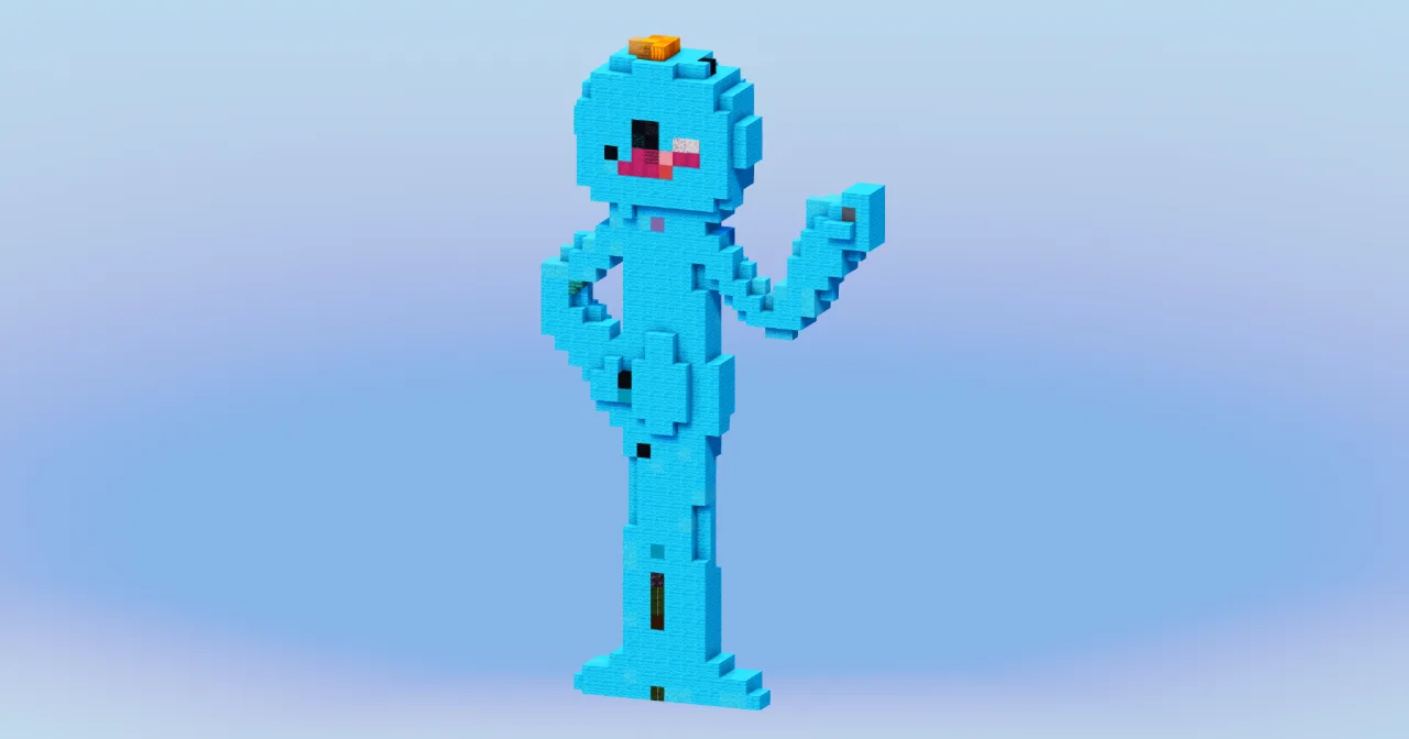 Mr Meeseeks from Rick and Morty — Minecraft Build by LeonisBuilds
