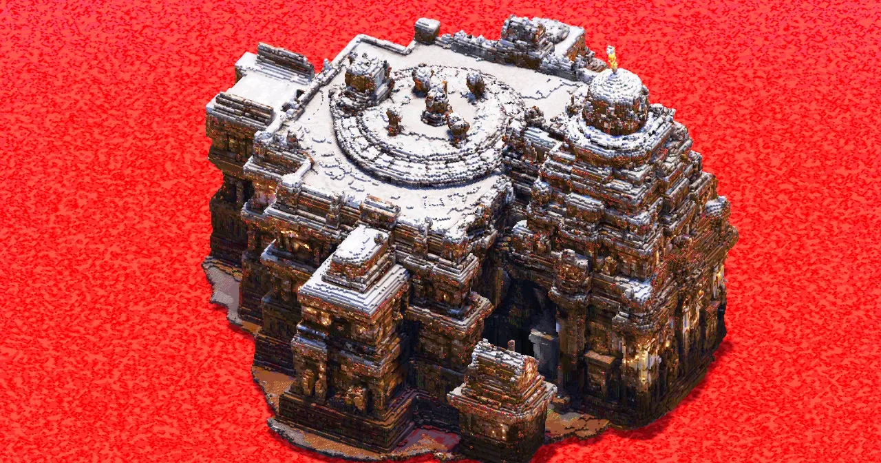 Indian Stone Temple — Minecraft Build by ImpossibleBuilds
