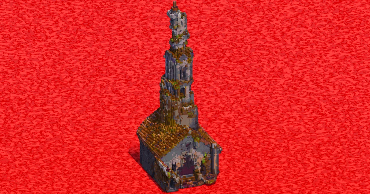 Ivy Ruined Church Tower — Minecraft Build by ImpossibleBuilds