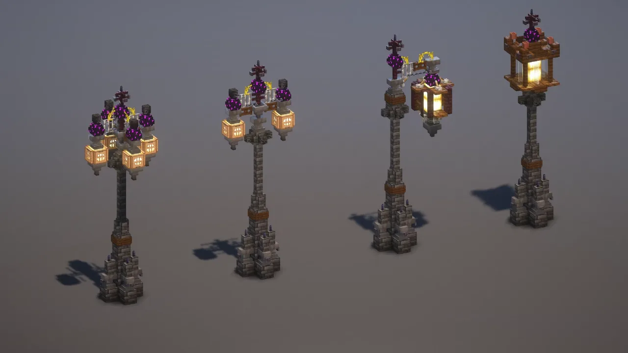 Gothic Lamps Pack — Minecraft Build by MellowHat