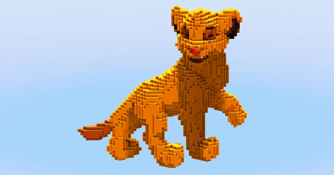 Young Simba — Minecraft Build by LeonisBuilds