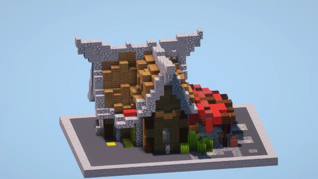 Medieval Fruit Shop — Minecraft Build by LeonisBuilds