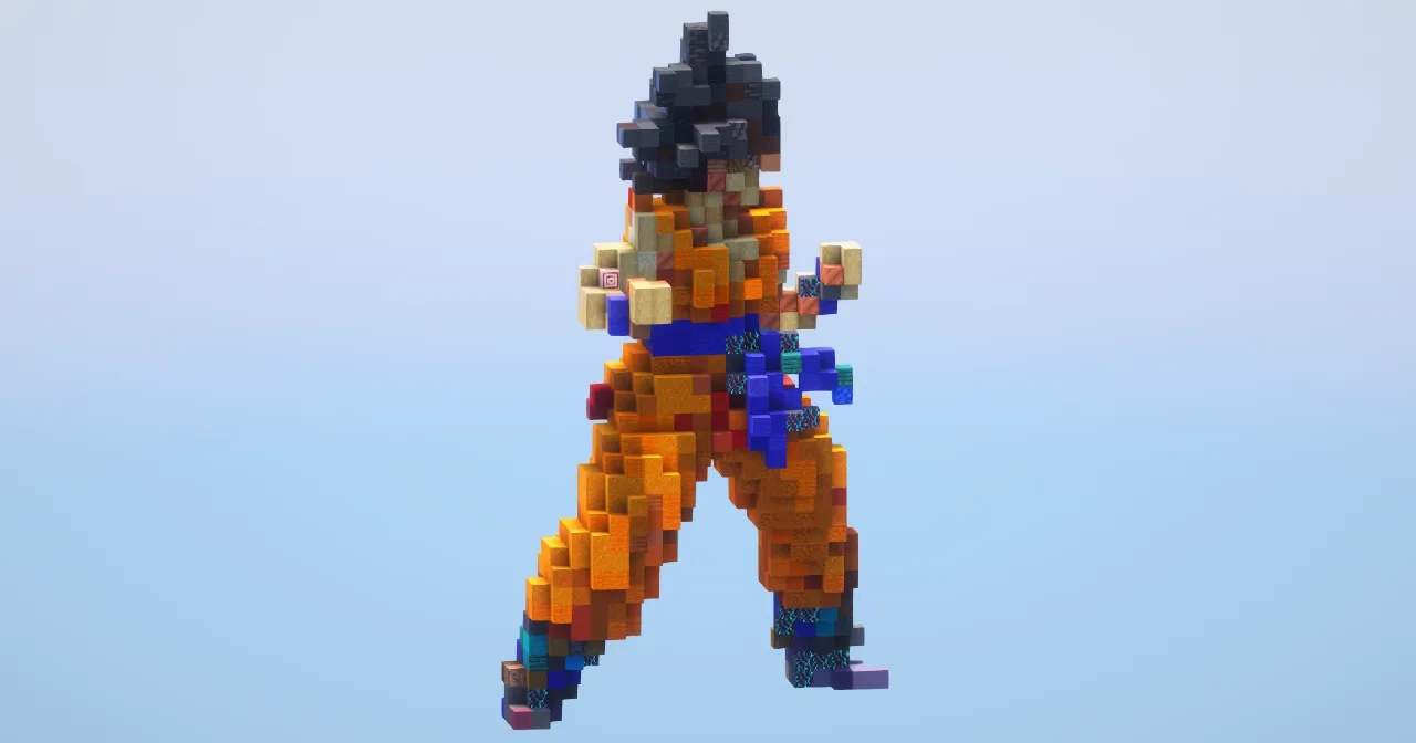 Goku from Dragon Ball — Minecraft Build by LeonisBuilds