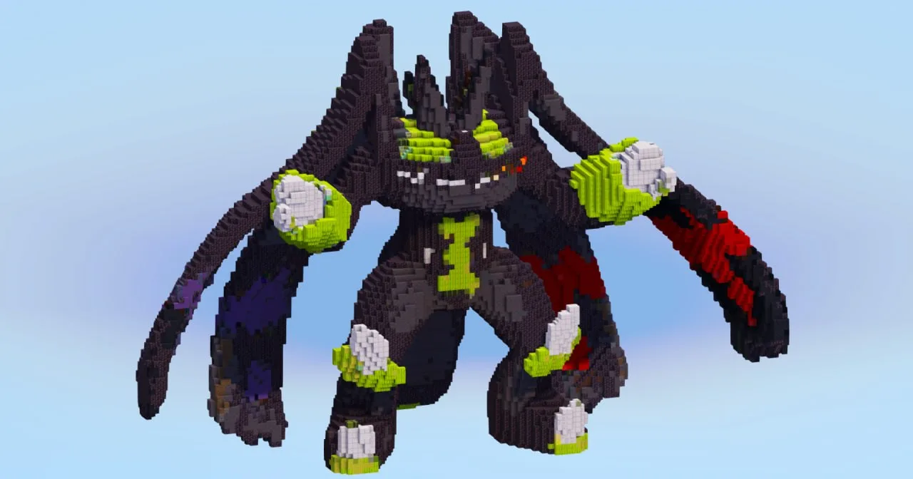 Zygarde Complete form — Minecraft Build by LeonisBuilds