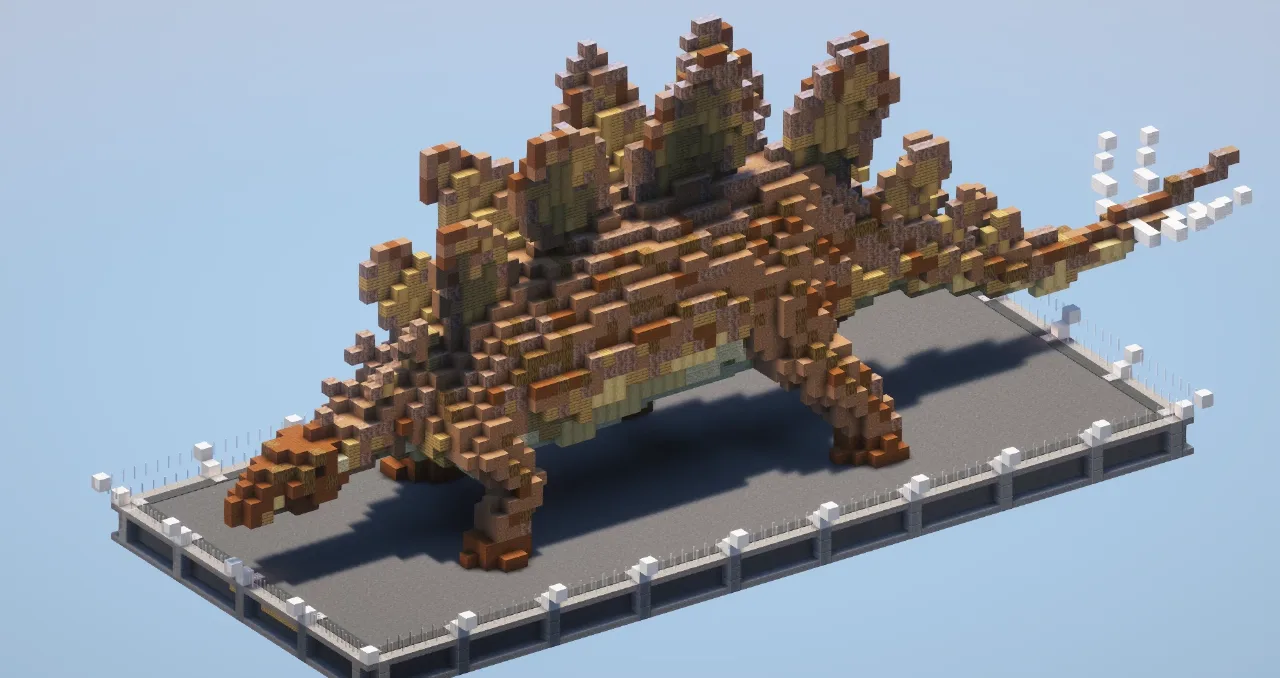 Yellowish Stegosaurus — Minecraft Build by LeonisBuilds