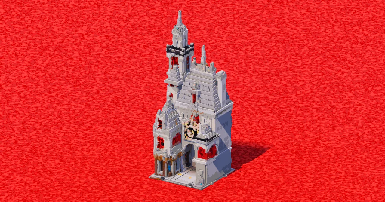 Clock Tower Townhall — Minecraft Build by ImpossibleBuilds
