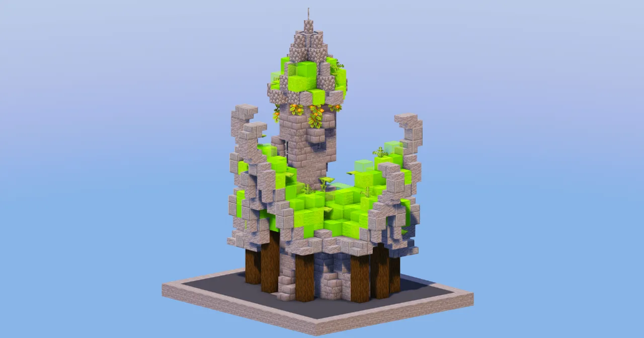 Lime Medieval Fantasy House 4 — Minecraft Build by LeonisBuilds