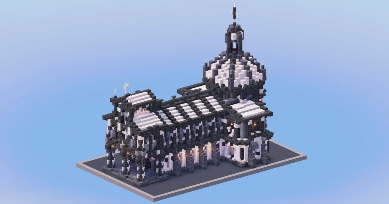 Pale Oak Medieval Church — Minecraft Build by LeonisBuilds