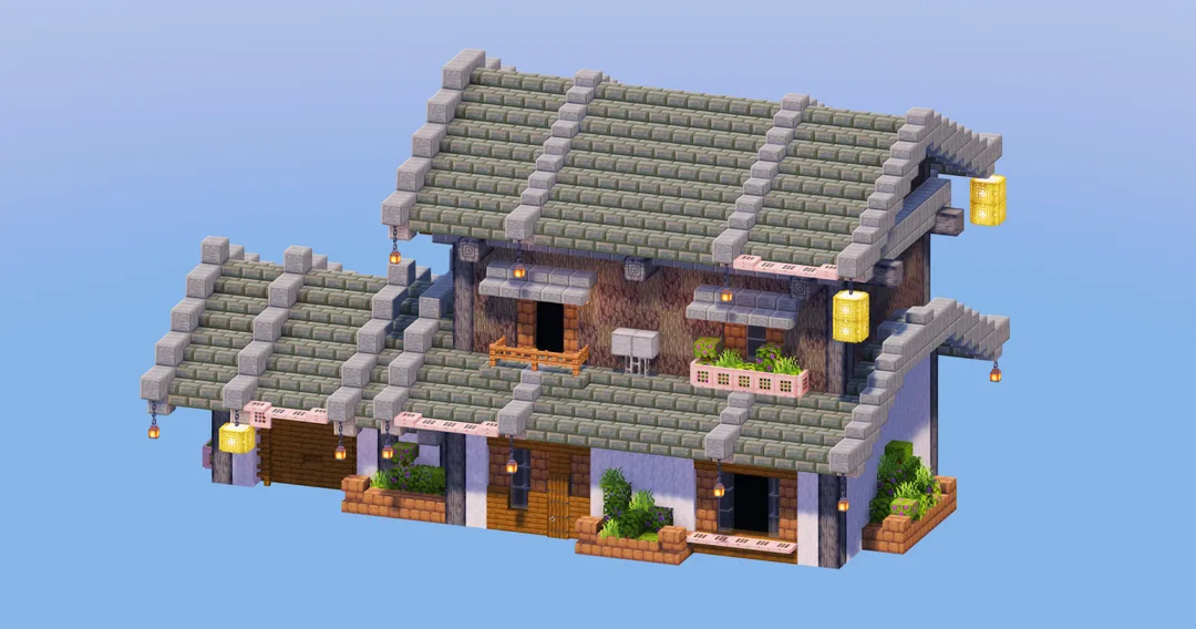 Tuff Japanese House 3 — Minecraft Build by LeonisBuilds