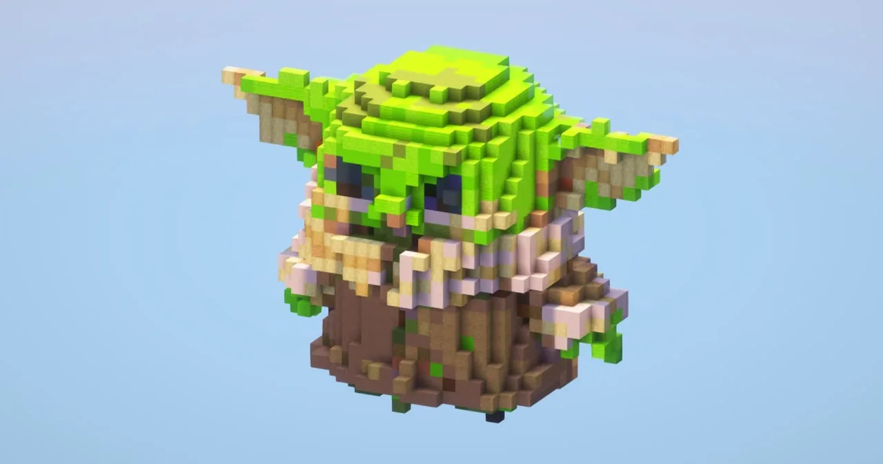 Grogu from Star Wars — Minecraft Build by LeonisBuilds