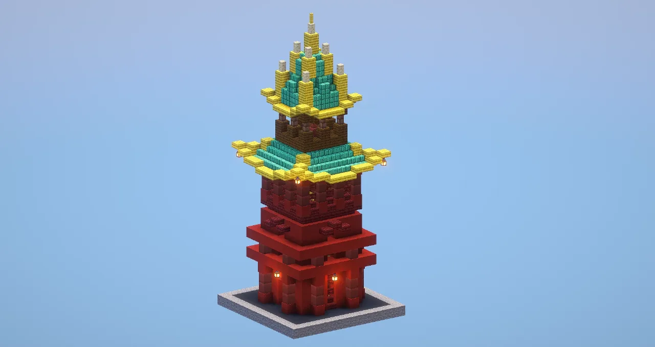Japanese Tower — Minecraft Build by LeonisBuilds