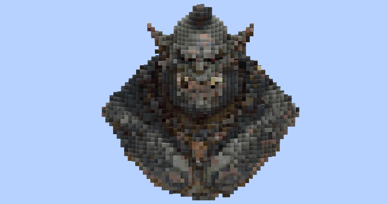 Orc Bust Small‎ — Minecraft Build by LeonisBuilds