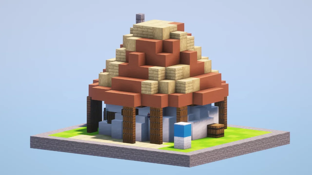 Clumsy Smurf House — Minecraft Build by LeonisBuilds