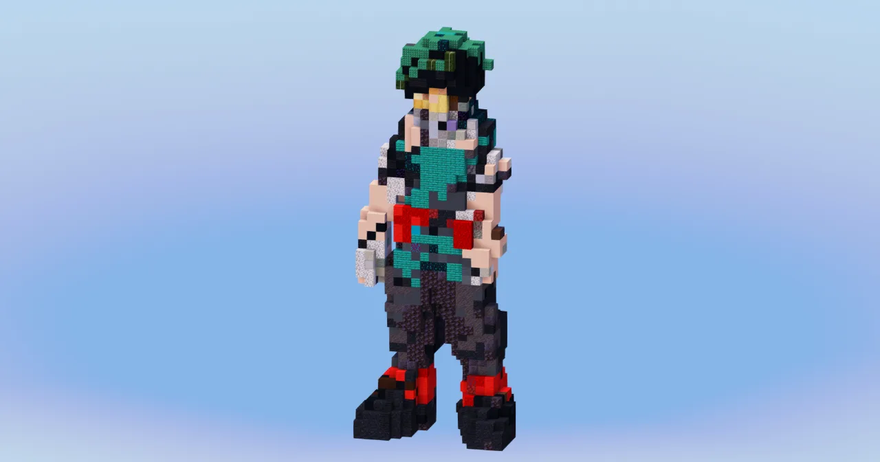 Deku from My Hero Academia — Minecraft Build by LeonisBuilds