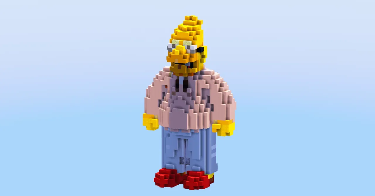 Grandpa from The Simpsons — Minecraft Build by LeonisBuilds