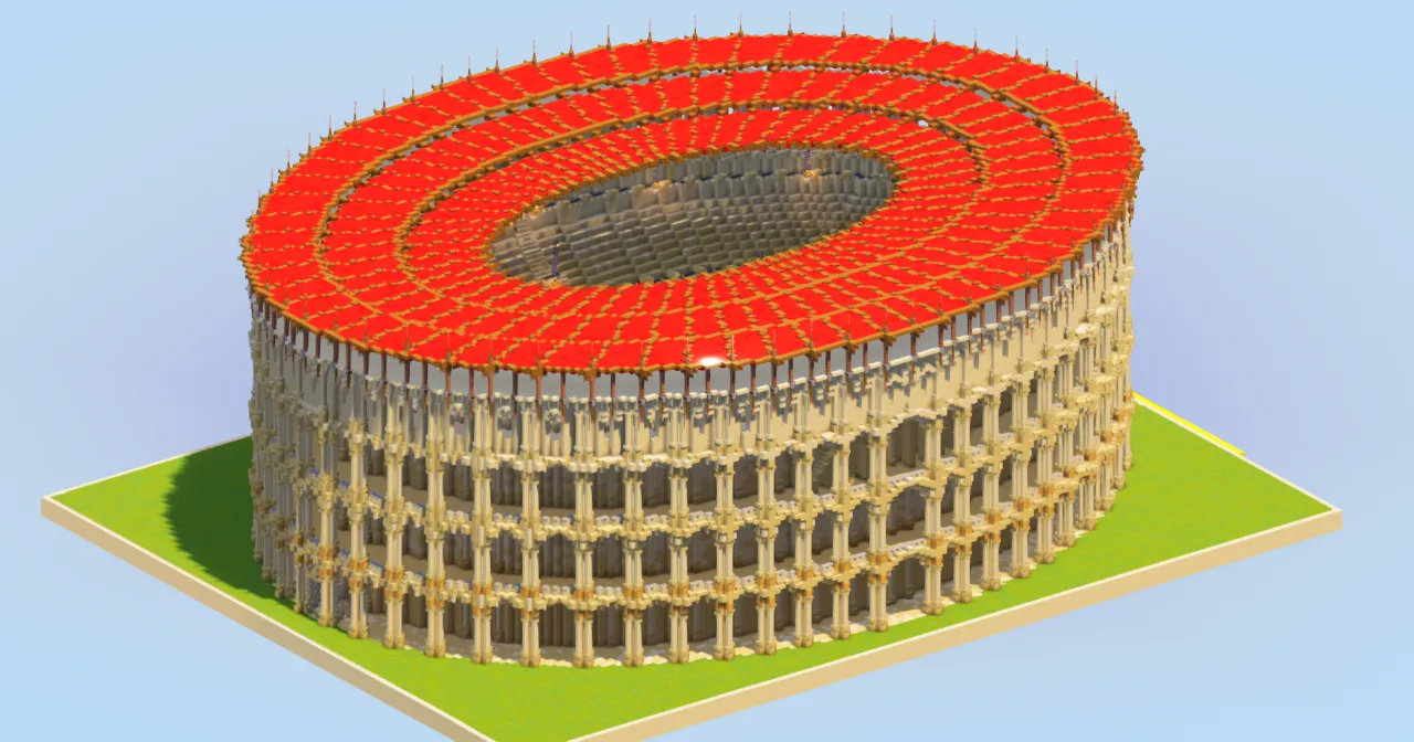 Sandstone Colosseum — Minecraft Build by LeonisBuilds