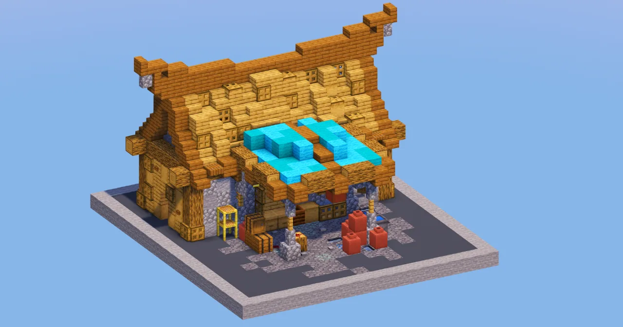 Oak Medieval Butcher House — Minecraft Build by LeonisBuilds