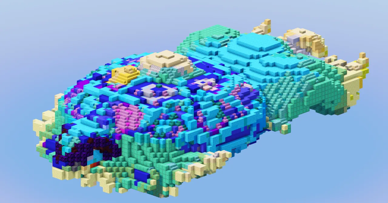 Stellar Terapagos from Pokemon — Minecraft Build by LeonisBuilds