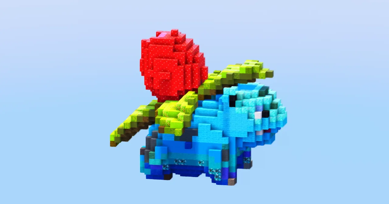 Ivysaur from Pokemon — Minecraft Build by LeonisBuilds