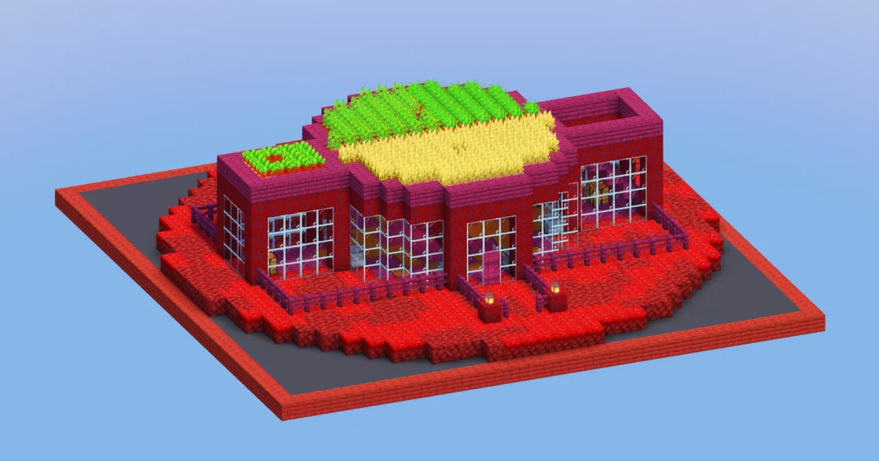 Nether Starter Base with Farm — Minecraft Build by LeonisBuilds