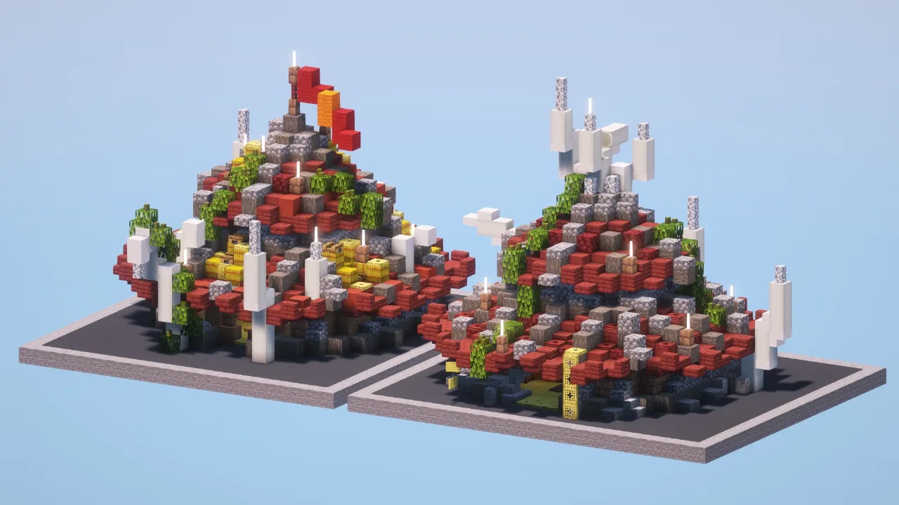 Orchish Rounded Huts 1-2 — Minecraft Build by LeonisBuilds