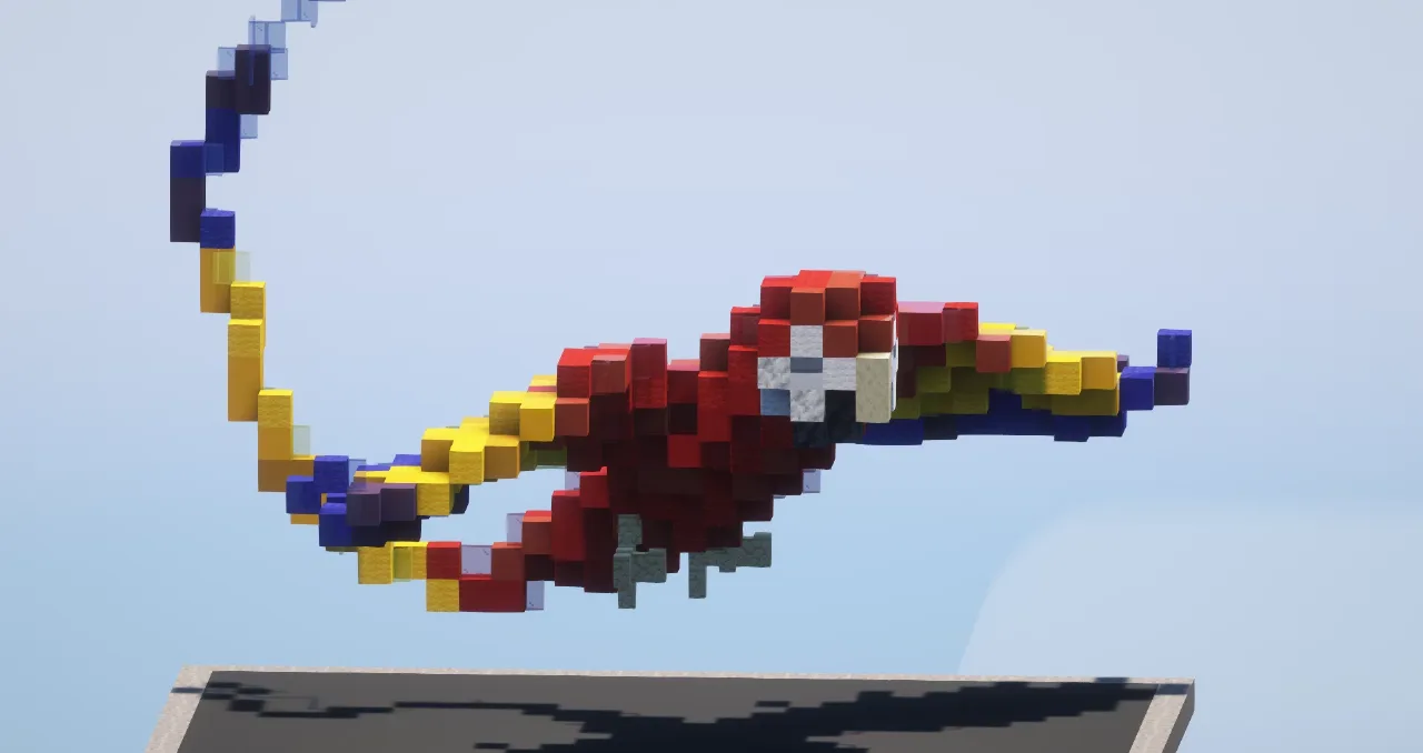 Red Parrot — Minecraft Build by LeonisBuilds