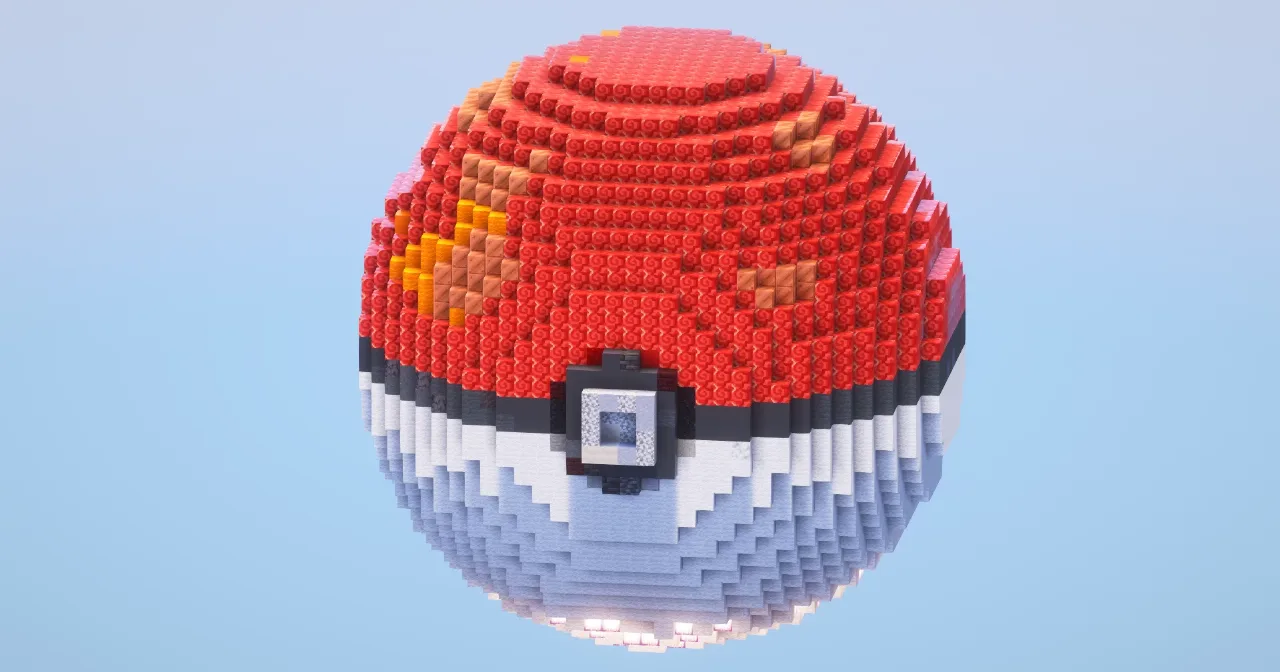 Pokeball‎ — Minecraft Build by LeonisBuilds