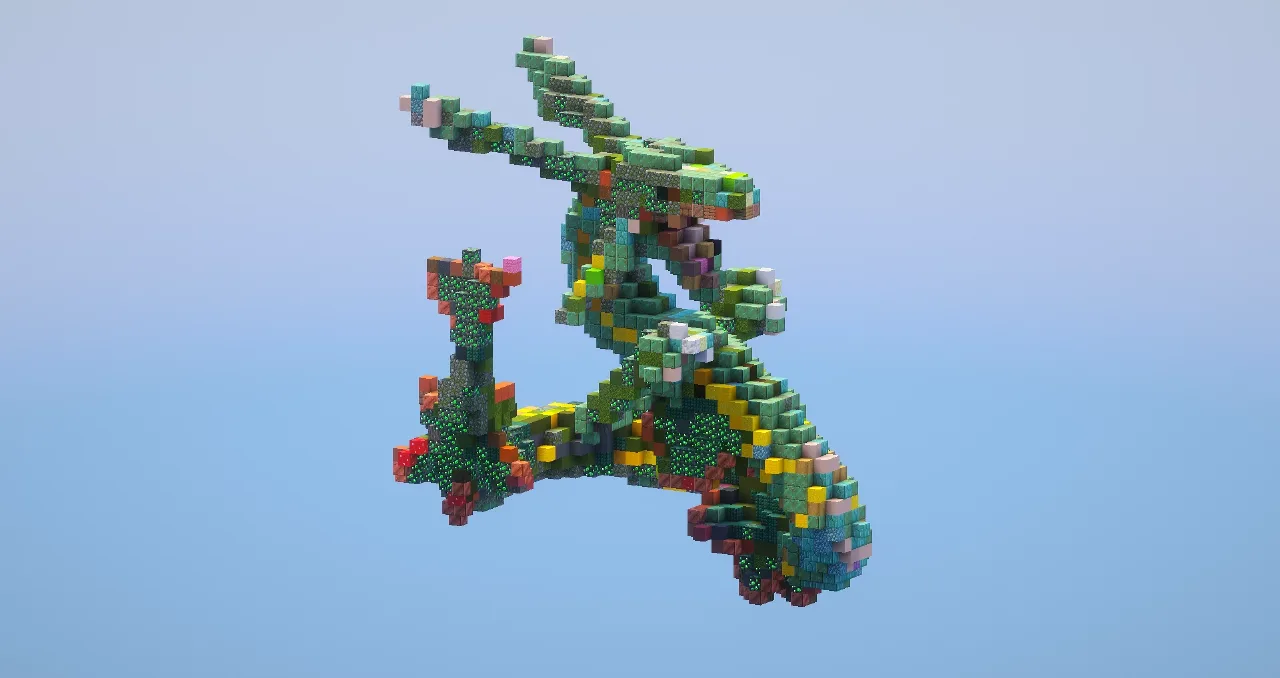 Rayquaza from Pokemon — Minecraft Build by LeonisBuilds