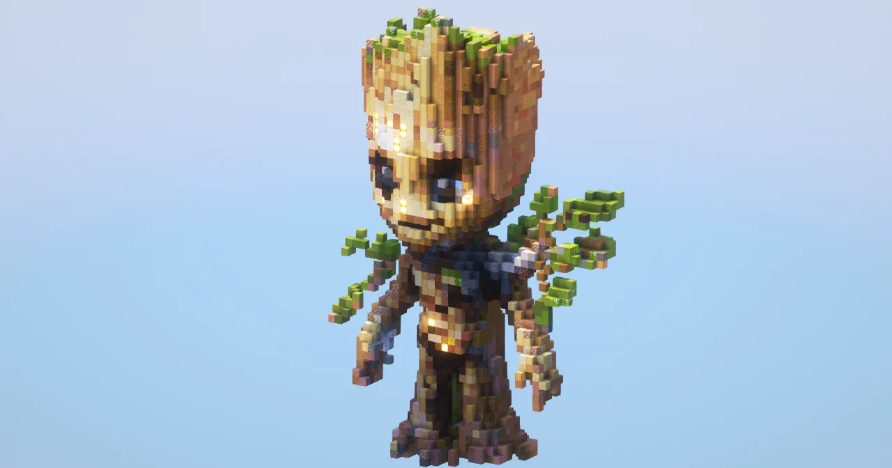 Baby Groot‎ — Minecraft Build by LeonisBuilds