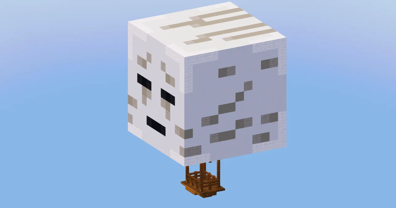 Ghast Hot Air Balloon — Minecraft Build by LeonisBuilds