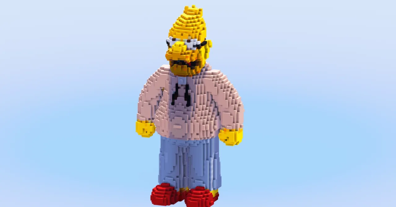 Abe Simpson — Minecraft Build by LeonisBuilds